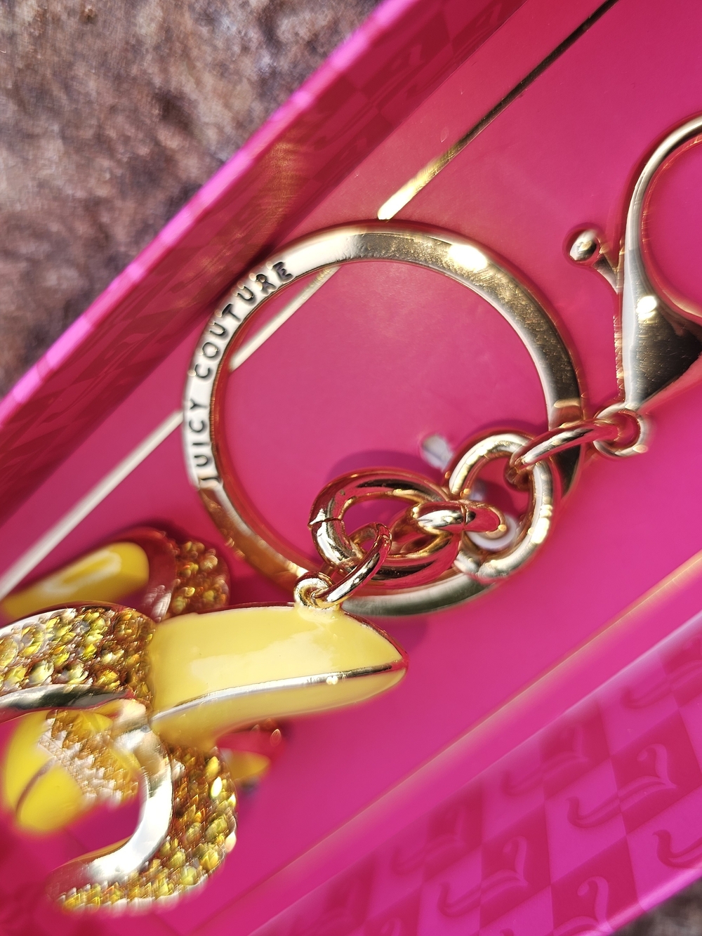 Juicy Couture Yellow Banana Charm Keychain - Picture 2 of 9